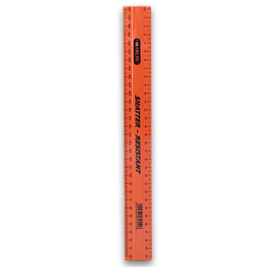 Freedom Stationery, Marlin Shatter-Resistant Ruler 30cm - Assorted Colour - Cosmetic Connection