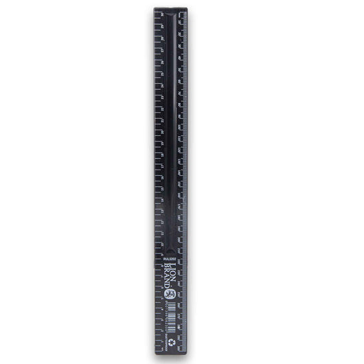 Lion Brand, Shatterproof Ruler 30cm Black - Cosmetic Connection