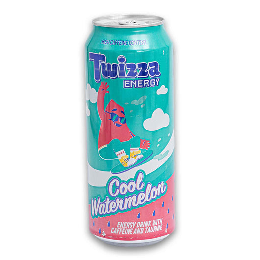 Twizza, Cool Watermelon Energy Drink with Caffeine and Taurine 500ml - High Caffeine Content - Cosmetic Connection