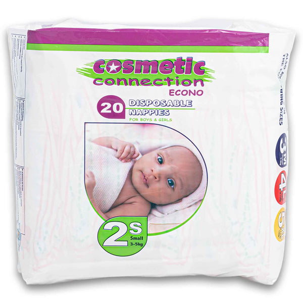 Cosmetic Connection, Disposable Nappies for Boys and Girls Economy 20 Pack - Cosmetic Connection
