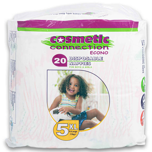 Cosmetic Connection, Disposable Nappies for Boys and Girls Economy 20 Pack - Cosmetic Connection