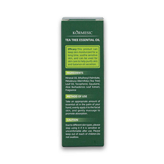 Kormesic, Tea Tree Essential Oil 30ml - Cosmetic Connection