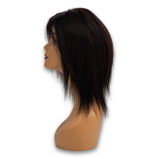 Cosmetic Connection, Handmade 100% Brazilian Human Hair Wig Sleek Straight Bob 8" - Mannequin Not Included - Cosmetic Connection