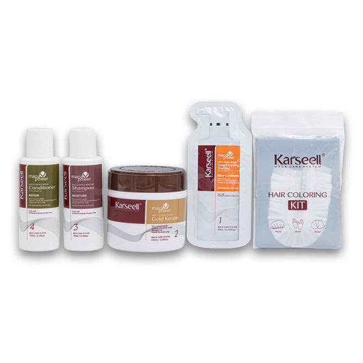 Karseell, Maca Power Maca Essence Repair Straightening Kit Eliminates Frizz Reduces Curls & Manage Hair - Cosmetic Connection