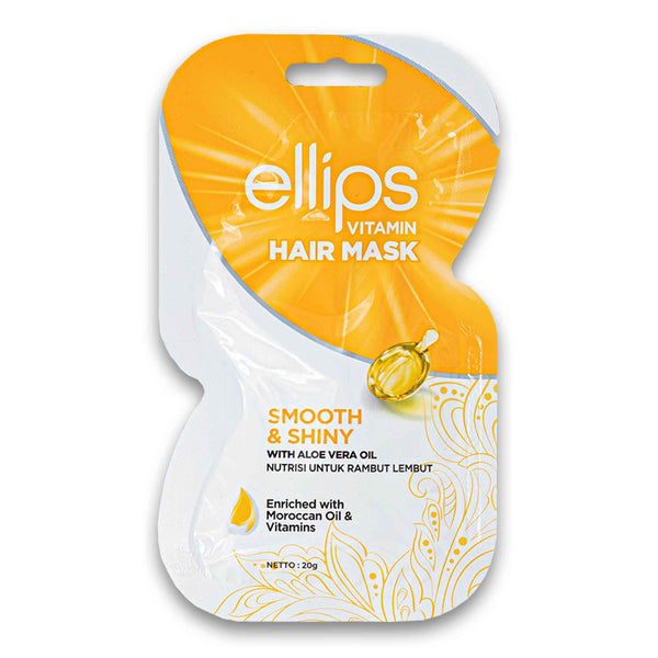 Ellips Hair Vitamin, Smooth & Shiny Hair Mask with Aloe Vera Oil Enriched with Moroccan Oil & Vitamins 20g - Cosmetic Connection