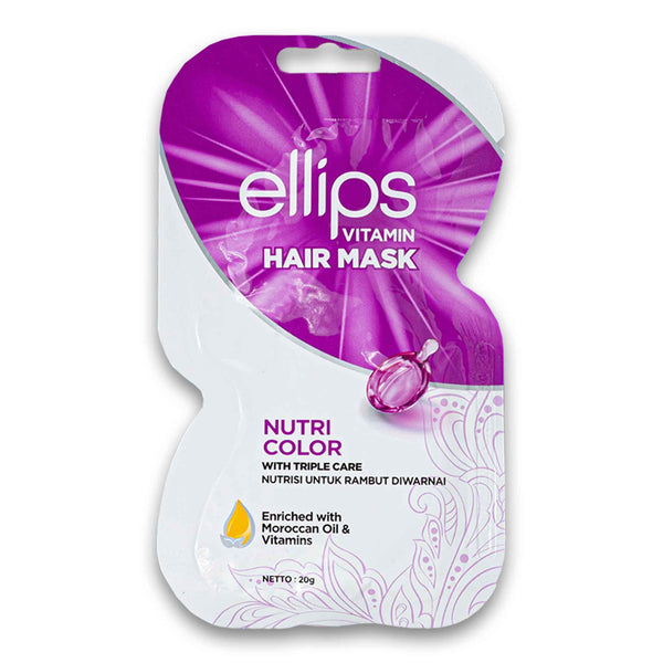 Ellips Hair Vitamin, Nutri Color Hair Mask with Triple Care Enriched with Moroccan Oil & Vitamins 20g - Cosmetic Connection