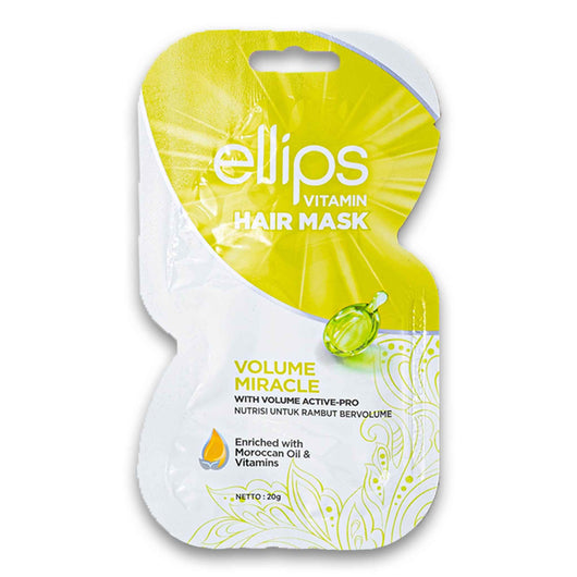 Ellips Hair Vitamin, Volume Miracle Hair Mask with Volume Active-Pro Enriched with Moroccan Oil & Vitamins 20g - Cosmetic Connection