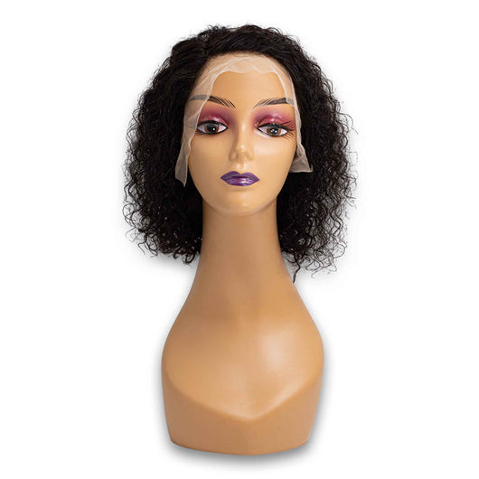 Rose, Brazilian 100% Human Hair Water Wave Wig 10" 13x4 Closure #1 - Mannequin Not Included - Cosmetic Connection