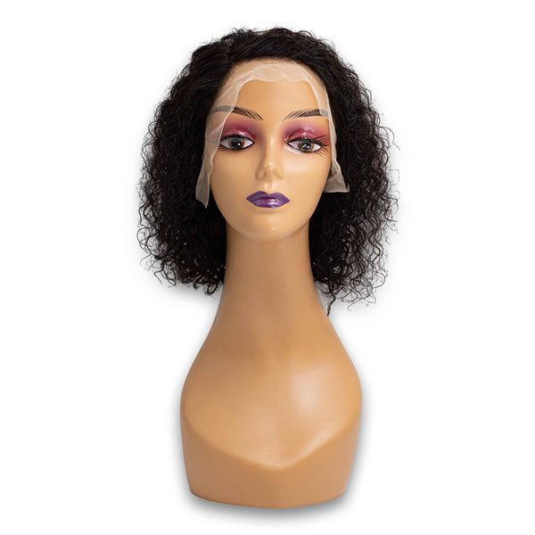 Rose, Brazilian 100% Human Hair Water Wave Wig 10" 13x4 Closure #1 - Mannequin Not Included - Cosmetic Connection