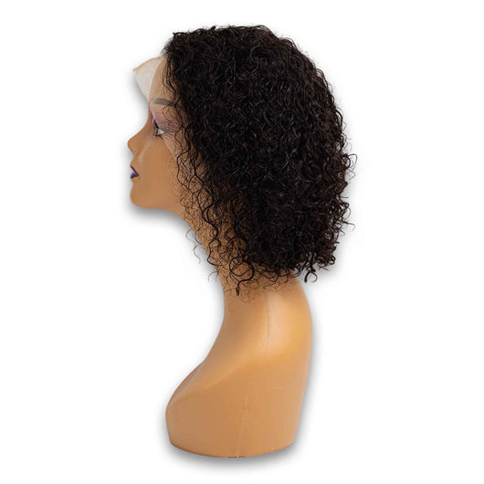 Rose, Brazilian 100% Human Hair Water Wave Wig 10" 13x4 Closure #1 - Mannequin Not Included - Cosmetic Connection