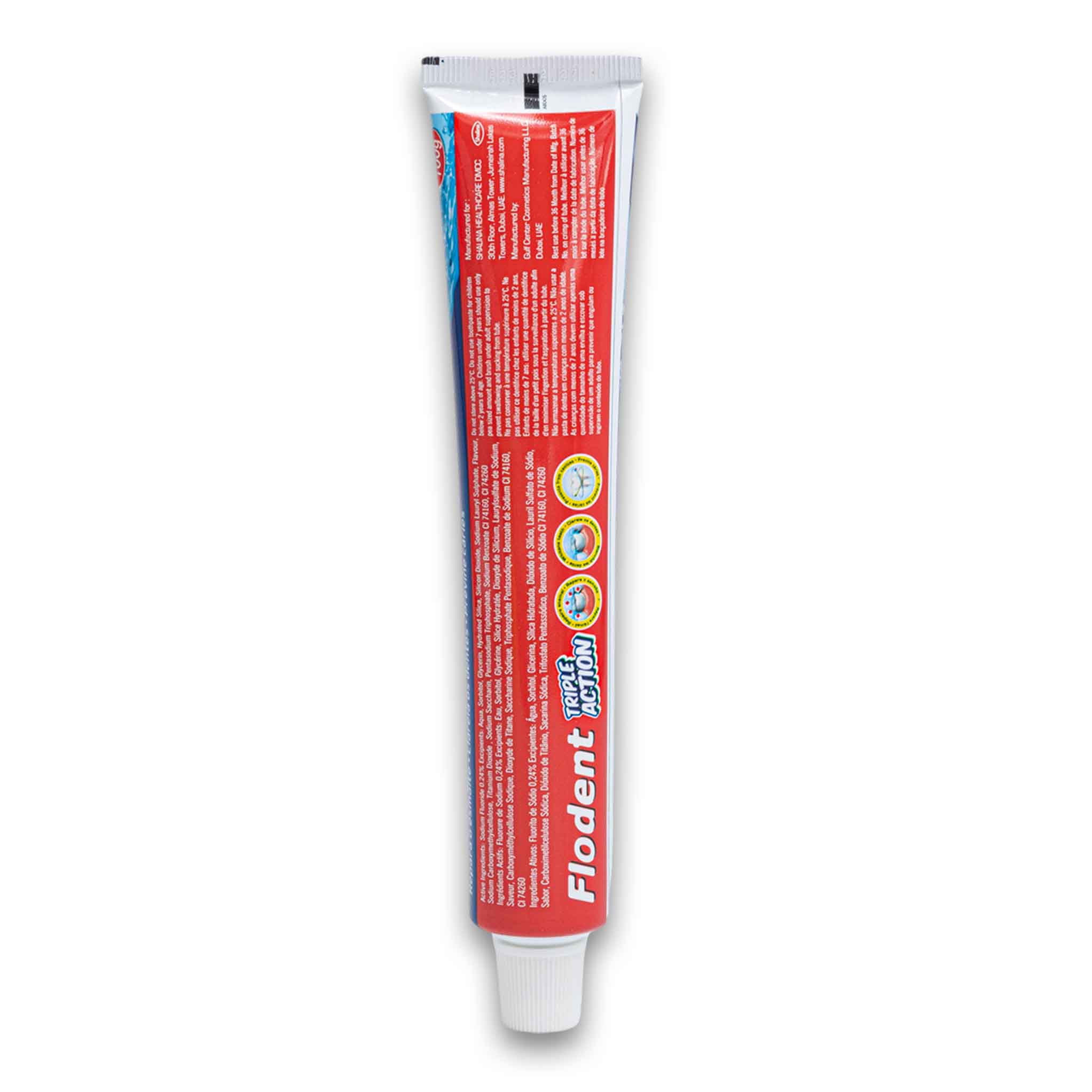 Flodent Fluoride Toothpaste Triple Action 100g - Protects – Cosmetic ...