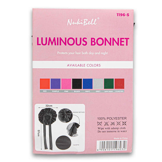 NukiBell, Luminous Bonnet Protects Hair Both Day and Night #1196-S - Assorted Colour - Cosmetic Connection
