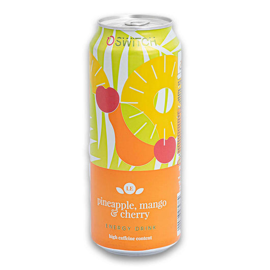 Switch, Pineapple Mango & Cherry Energy Drink 500ml - High Caffeine Content - Cosmetic Connection