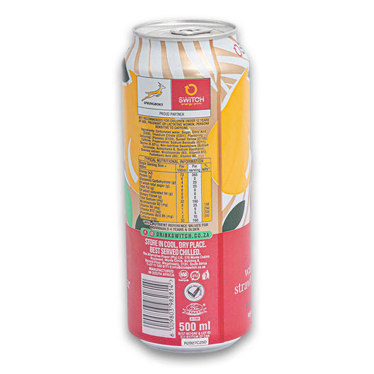 Switch, Watermelon Strawberry & Pear Flavoured Energy Drink 500ml - High Caffeine Content - Cosmetic Connection