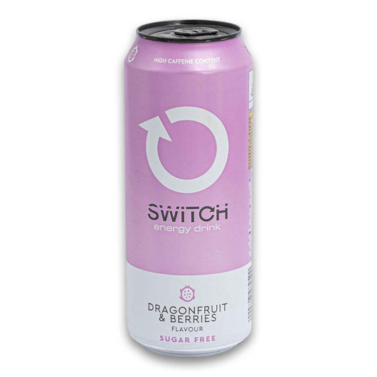 Switch, Dragon Fruit & Berries Flavoured Energy Drink Sugar Free 500ml - High Caffeine Content - Cosmetic Connection