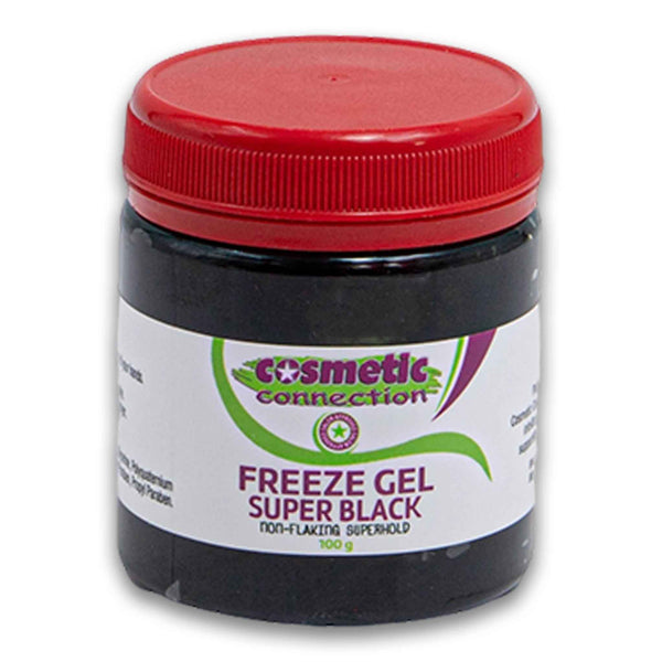 Cosmetic Connection, Freeze Gel Super Black Non-flaking Superhold 100g - Cosmetic Connection