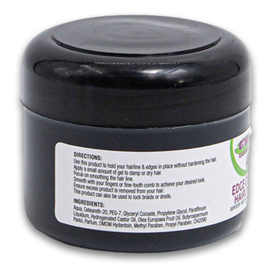 Cosmetic Connection, Edge Control Hairline Gel with Black Castor Oil Superior Hold & Shine Non-flaking 250g - Cosmetic Connection