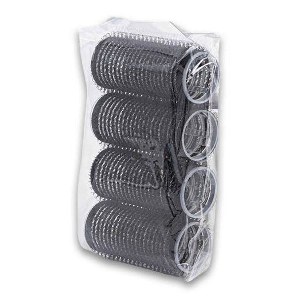 Velcro Hair Roller Set Black 2.5cm Wide 4 Piece