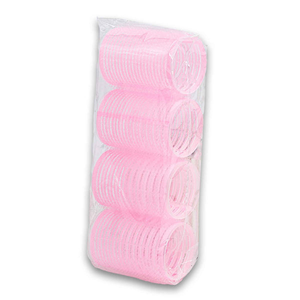 Naturally Flawless, Velcro Hair Roller Set Light Pink 4cm Wide 4 Piece - Cosmetic Connection