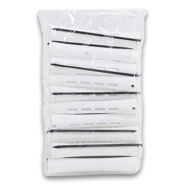 Plastic Perm Rods Set White 1.6cm x 8.3cm 10 Piece