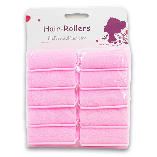 Naturally Flawless, Foam Hair Roller Set Light Pink 2.5cm Wide 10 Piece - Cosmetic Connection