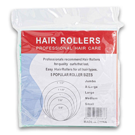 Naturally Flawless, Plastic Hair Roller Set Light Pink 1.5cm x 6cm 14 Piece - Cosmetic Connection