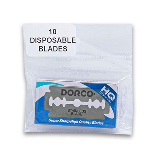 Dorco, Stainless Steel High Quality Double Edge Razor Blades 10 Pack - Cosmetic Connection