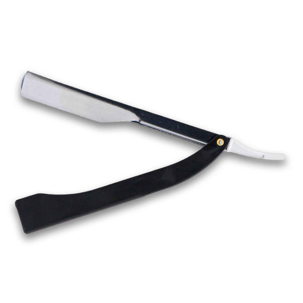 Naturally Flawless, Professional Barber Cutthroat Razor Black Handle - Cosmetic Connection