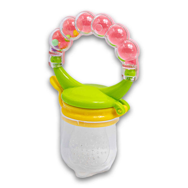 Pretty Play, Baby Fruit Pacifier Feeder with Rattle Handle - Assorted Colour - Cosmetic Connection