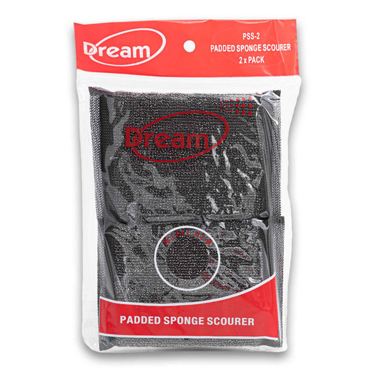 Dream Textiles, Padded Sponge PSS-2 Scourer 2 Pack - Cosmetic Connection