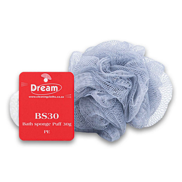 Bath Sponge Puff Body Scrubber with String 30g - Assorted Colour