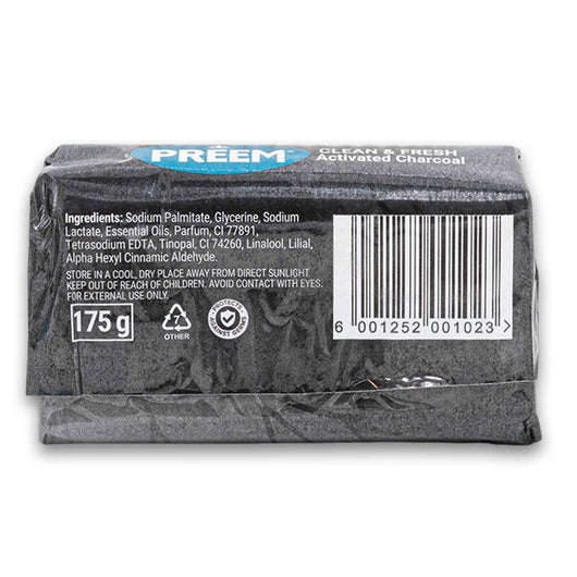 Preem, Hygiene Fresh Body Soap Clean & Fresh Activated Charcoal 175g - Cosmetic Connection