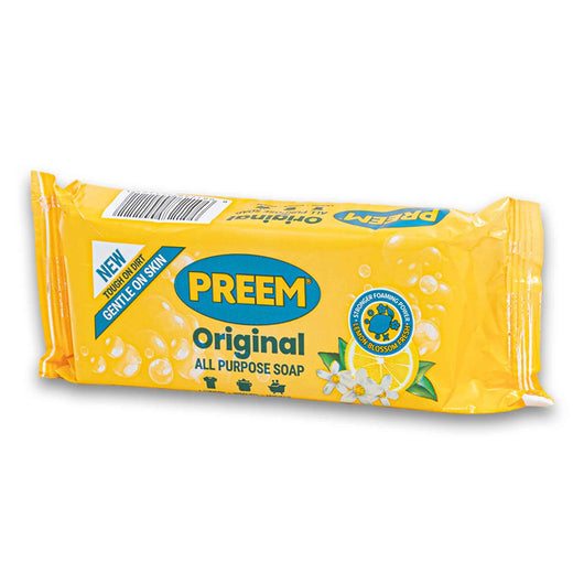 Preem, All Purpose Original Soap Gentle on Skin Tough on Dirt Lemon Blossom Fresh 100g - Cosmetic Connection