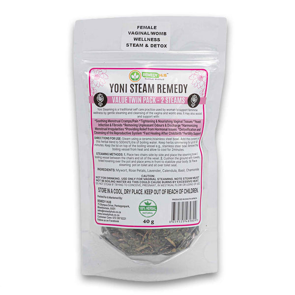 Remedy Hub, Yoni Steam Remedy Value Twin Pack for 2 Steams 40g - Cosmetic Connection