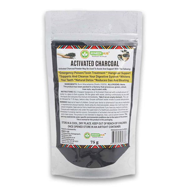 Remedy Hub, Activated Charcoal Powder for Suspension 75g - Cosmetic Connection