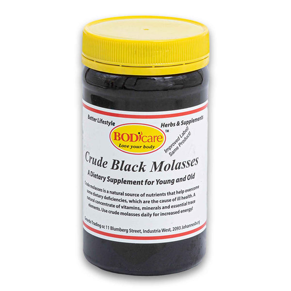 Bodicare, Crude Black Molasses a Dietary Supplement for Young and Old 500g - Cosmetic Connection