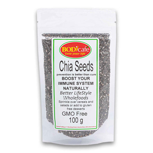 Bodicafe, Chia Seeds Boost your Immune System Naturally 100g - GMO Free - Cosmetic Connection