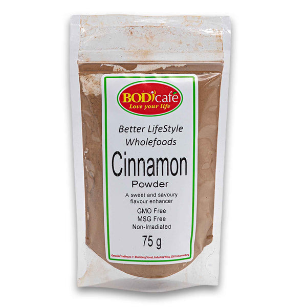 Bodicafe, Cinnamon Powder Sweet & Savoury Enhancer GMO Free MSG Free Non-Irradiated 75g - Cosmetic Connection