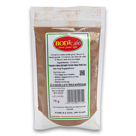 Bodicafe, Cinnamon Powder Sweet & Savoury Enhancer GMO Free MSG Free Non-Irradiated 75g - Cosmetic Connection