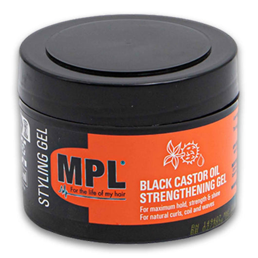 MPL, Black Castor Oil Strengthening Styling Gel for Maximum Hold Strength & Shine 100ml - Cosmetic Connection