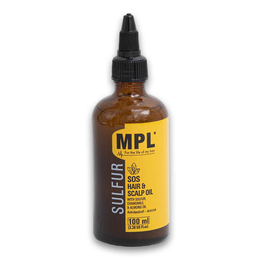 MPL, Sulfur SOS Hair & Scalp Oil with Chamomile & Almond Oil Anti-dandruff 100ml - Cosmetic Connection
