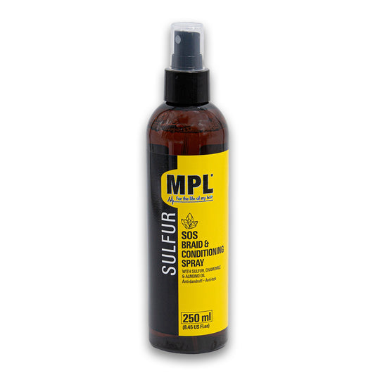 MPL, Sulfur SOS Braid & Conditioning Spray with Chamomile & Almond Oil Anti-dandruff 250ml - Cosmetic Connection