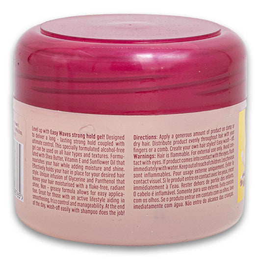 Easy Waves, Strong Hold Styling Gel with Shea Butter & Vitamin E Non-Flaking 250ml - Cosmetic Connection