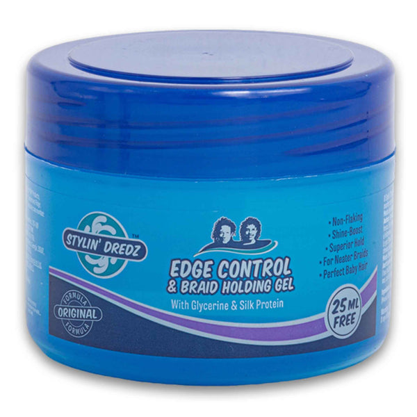 Stylin Dredz, Edge Control & Braid Golding Gel with Glycerine & Silk Protein Non-flaking 250ml - Cosmetic Connection