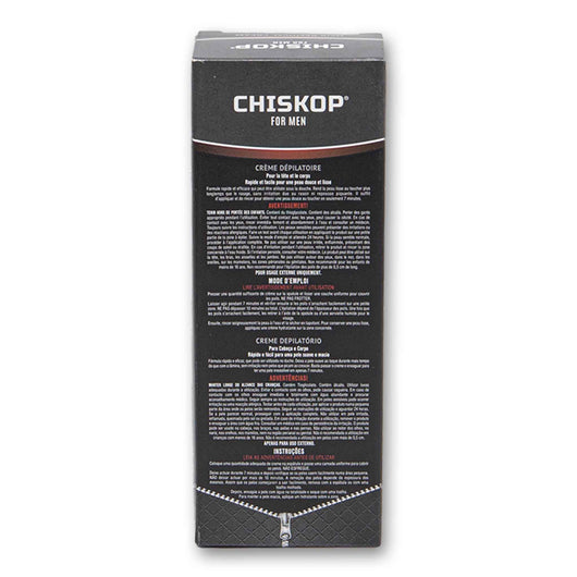 Chiskop, Hair Removal Cream for Men Quick & Easy for Smooth Skin Head & Body 200g - Cosmetic Connection