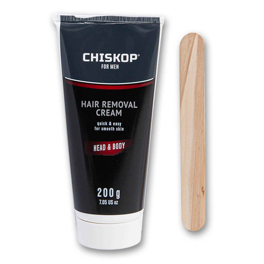 Chiskop, Hair Removal Cream for Men Quick & Easy for Smooth Skin Head & Body 200g - Cosmetic Connection