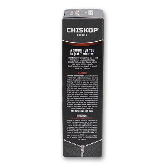 Chiskop, Hair Removal Cream for Men Quick & Easy for Smooth Skin Head & Body 200g - Cosmetic Connection