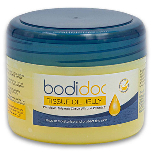 Bodidoc, Tissue Oil Petroleum Jelly with Tissue Oils and Vitamin E 250ml - Cosmetic Connection