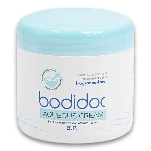 Bodidoc, Aqueous Cream 24Hour Moisture for All Skin Types Fragrance Free 500ml - Cosmetic Connection