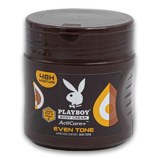 Playboy, Body Cream ActiCare+ Even Tone Hydr8 Plus & Vitamin C 48H Moisture 400ml - Cosmetic Connection